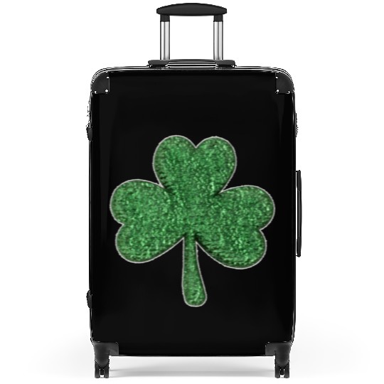 St Patrick'S Day Green Glitter-Clover Shamrock Suitcases