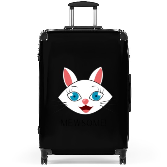 Mewsome White Cat Face Suitcases