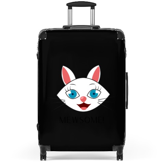 Mewsome White Cat Face Suitcases