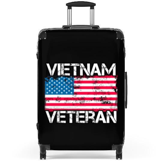 Vietnam Veteran Us Flag Military Vet Suitcases