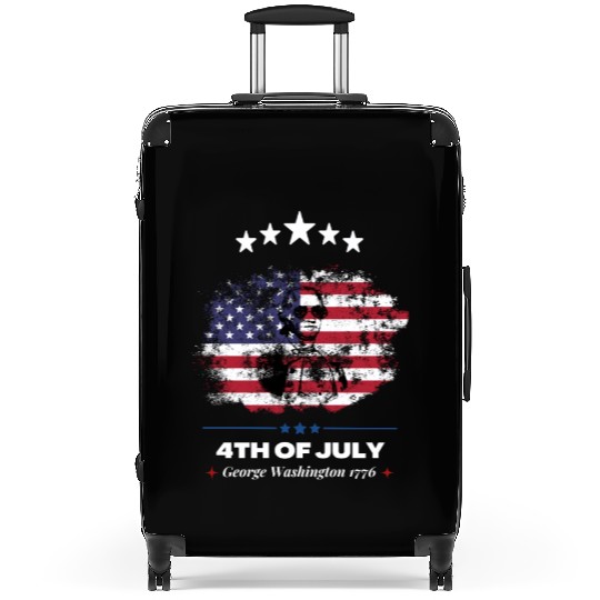 4th Of July Suck It England George Washington 1776 Suitcases
