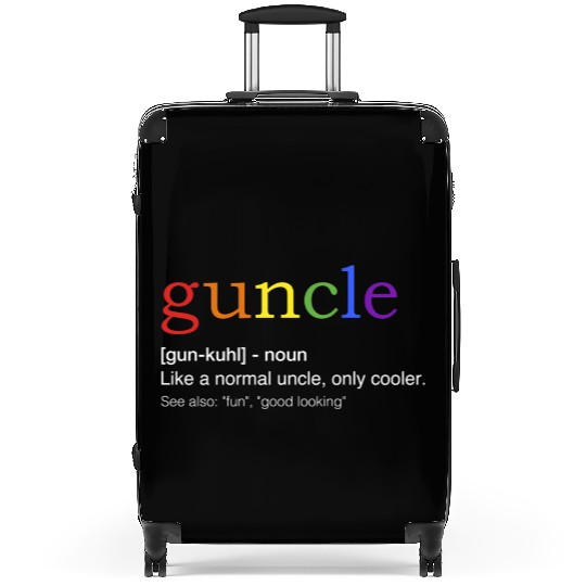 Guncle In Rainbow Flag Colors For Gay Uncle Suitcases