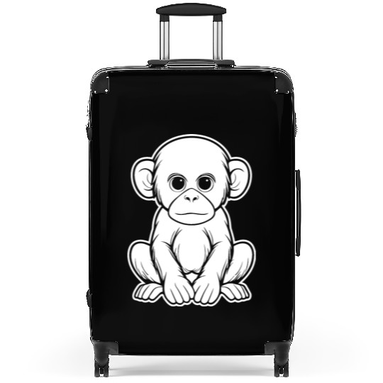 Ape Face Apes Apelike Jungle Primate Suitcases