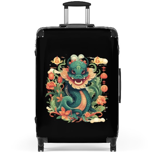Cute Asian Dragon Anime Japanese Suitcases
