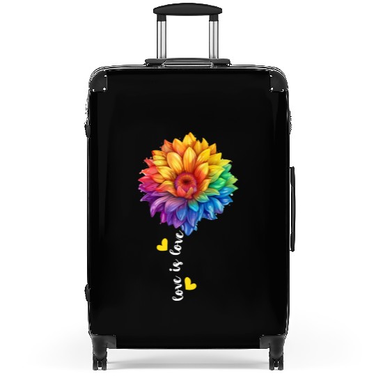 Rainbow Sunflower Lover LGBTQ Community Lesbian Suitcases