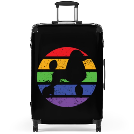 poodle proud proudle pride rainbow dog dogmonth Suitcases