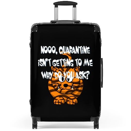 Crazy Cat Social Distancing Face Mask Funny Suitcases