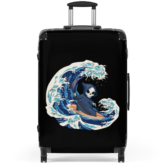 The Reaper surfing on Wave Suitcases