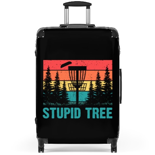 Funny Disc Golf Stupid Tree Art Frisbee Suitcases
