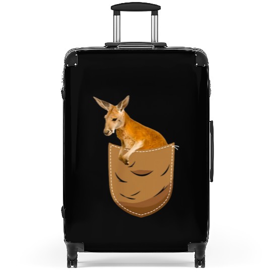 Kangaroo In Pocket Funny Animal Lover Suitcases