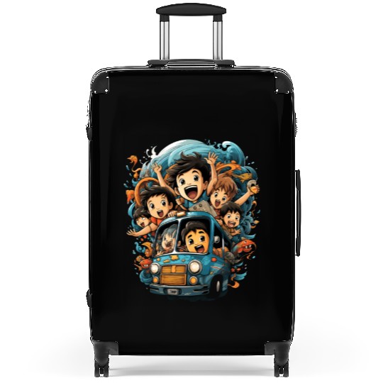 Back to School Pre-K Kindergarten School Bus Suitcases