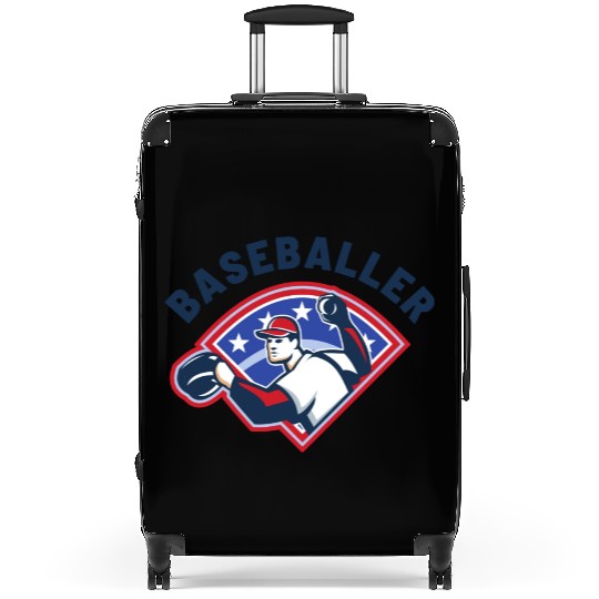 Baseballer Baseball Pitcher Sports Club Player Suitcases