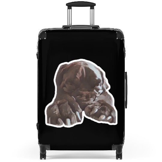 Cane corso in its natural sleeping environment Suitcases