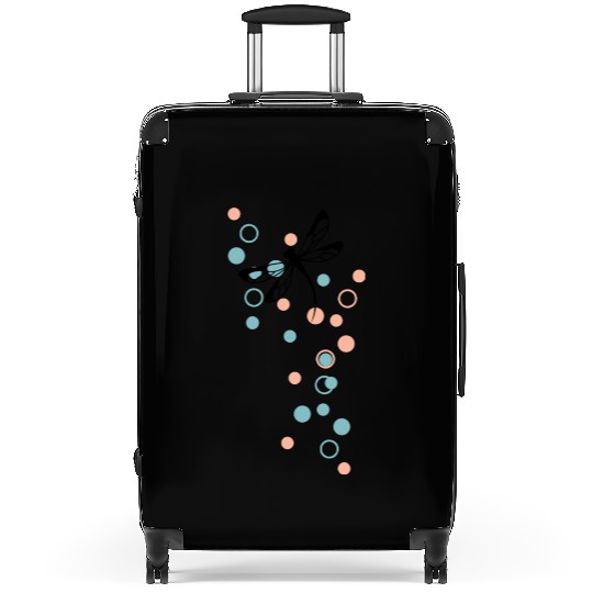 Dragonfly and dots Suitcases