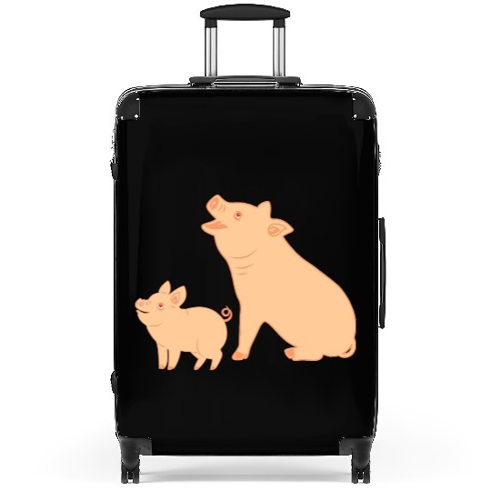 Mother pig with piglet Suitcases