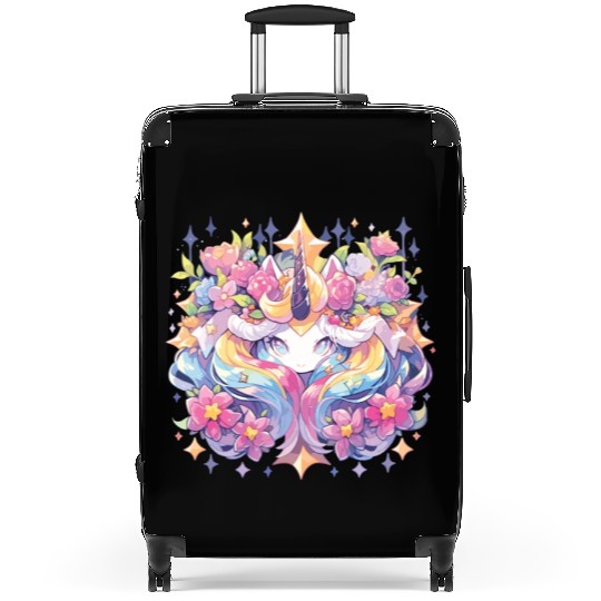 Flowers Unicorn Unicorn Flowers Fable Mystery Suitcases