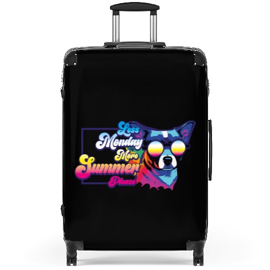 Less Monday, More Summer | Beach Party Dog Lovers Suitcases