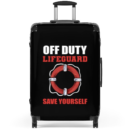 Off Duty Lifeguard Beach Attendant Gift Suitcases