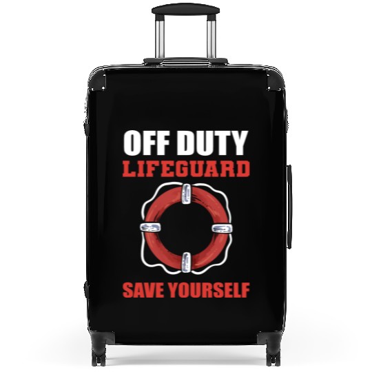 Off Duty Lifeguard Beach Attendant Gift Suitcases