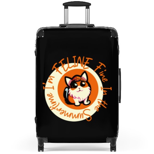 I'm FELINE Fine | Cat Lover Summer Animal Party Suitcases