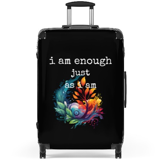 I am Enough just as I am Suitcases