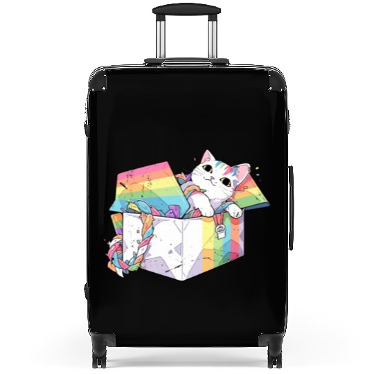 Rainbow Cat Lover Cute Kitty Animal LGBT Community Suitcases