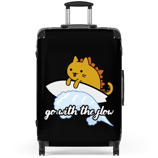 Catzilla Surfer Surf Lover Go With The Flow Suitcases