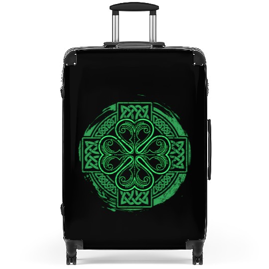Celtic Knot Irish Shamrock Three Leaf Clover St Pa Suitcases