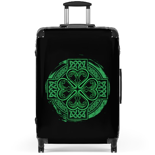 Celtic Knot Irish Shamrock Three Leaf Clover St Pa Suitcases