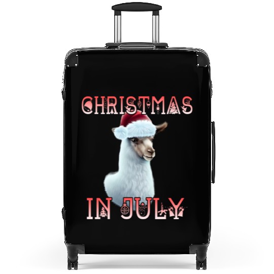Festive alpaca - Christmas in July Suitcases