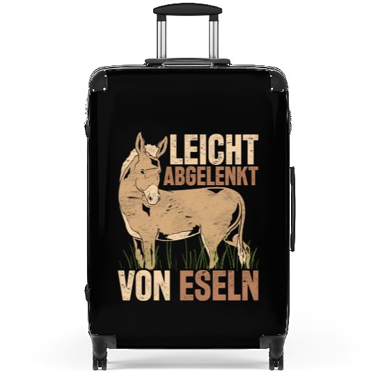 Easily distracted by donkeys farm animal donkey Suitcases