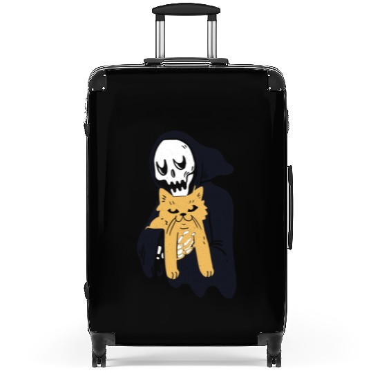 The grim reaper loves cat Suitcases