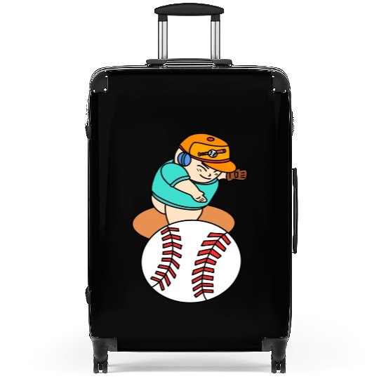 Cute Chibi Baseball Pitcher Suitcases