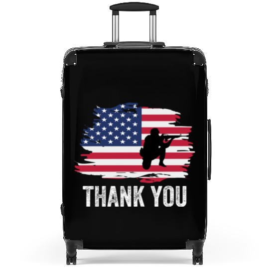 Thank You Us Flag Memorial Day Suitcases