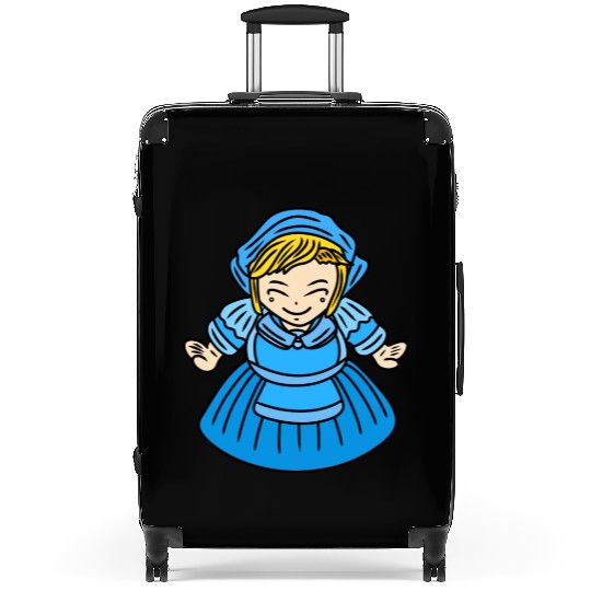 Cute Chibi Farmer Girl Suitcases