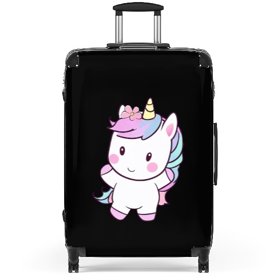Cute Dancing Unicorn, Joyful Fantasy Design Suitcases