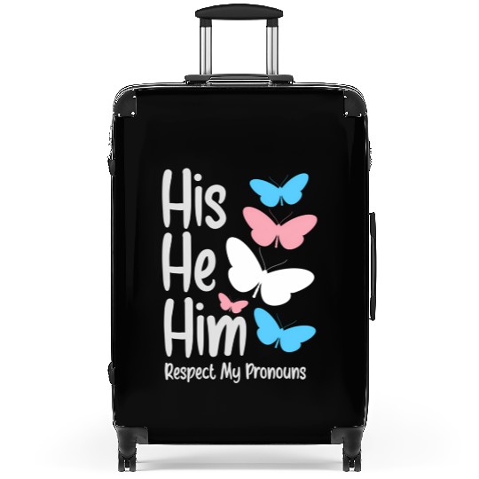 Trans Pride Flag Trans Pronouns Proud Transgender Suitcases