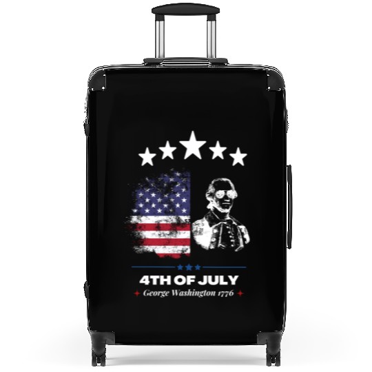 Happy 4th Of July Suck England George Washington Suitcases