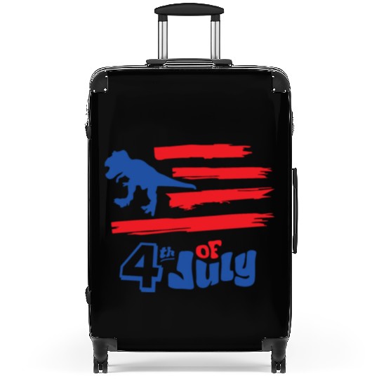 dinosaur 4th of july Suitcases