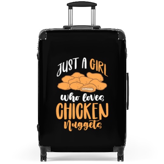 Just A Girl Who Loves Chicken Nuggets Suitcases