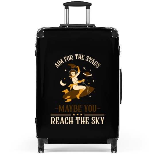 Aim For The Stars Maybe You Reach The Sky Design Suitcases