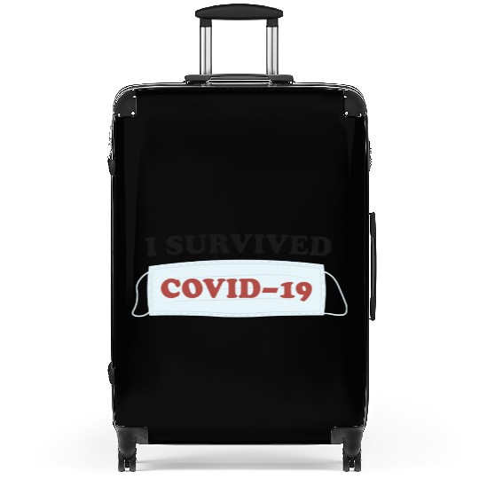 I SURVIVED COVID19 green Suitcases