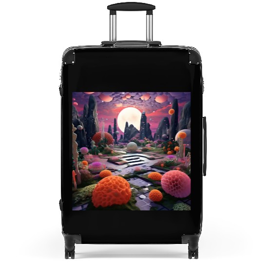 Visually Pleasing Moonlight Coral [Surreal Aesthet Suitcases