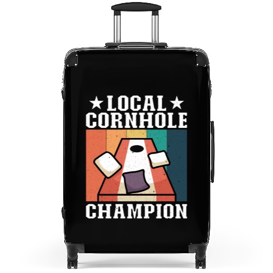 Local Cornhole Champion Bean Bag Lover Suitcases