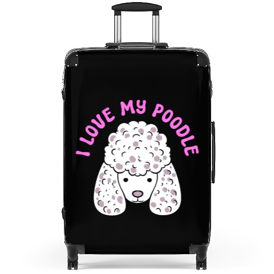 I Love My Poodle Dog Attendant Suitcases