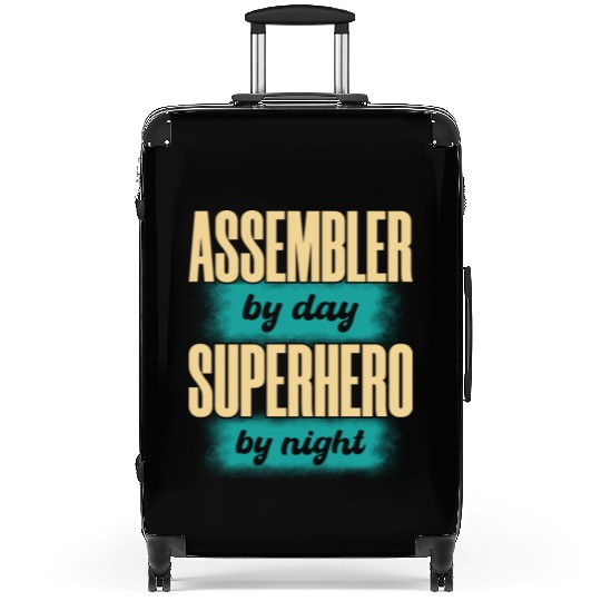 Assembler By Day Superhero By Night green Suitcases