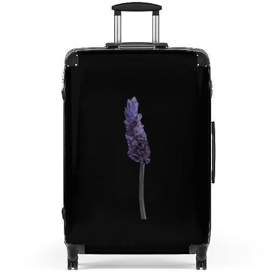 Lavender Flower Illustration Suitcases