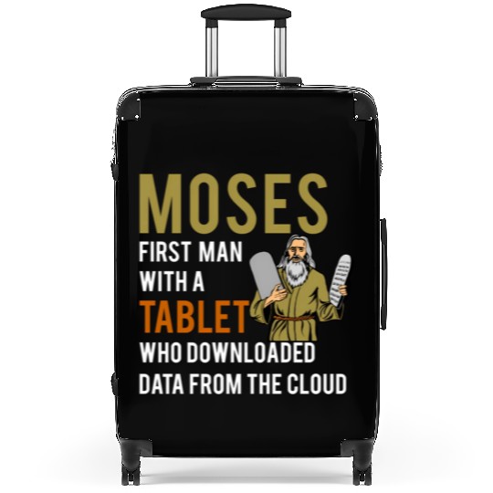Jewish Passover Moses Tablet Data Cloud Computing Suitcases