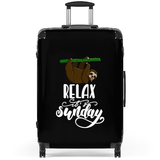 Relax It's Sunday Sloth Suitcases