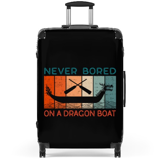 Never Bored On A Dragon Boat Funny Racing Suitcases